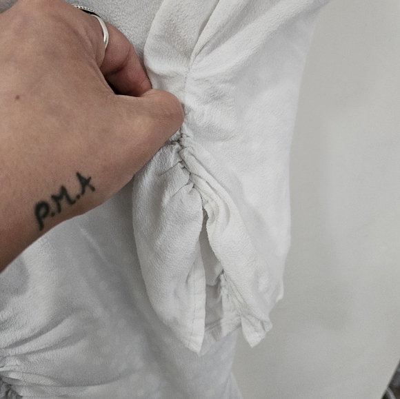 Zara Sz.L White Polka Dot 3/4 Sleeve - Picture 7 of 12